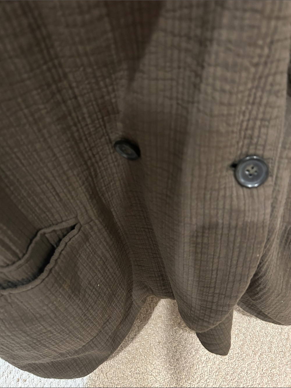 Free People Olive Shawl-Collar Lightweight Jacket - Picture 4 of 5